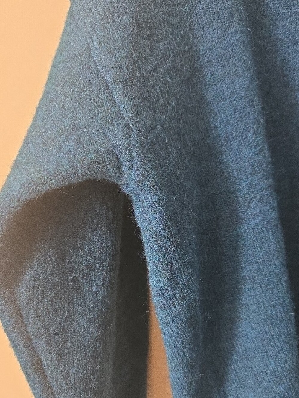 Elan Deep Teal Collared V-Neck Sweater - Picture 7 of 7